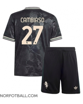 Billige Fotballdrakt Juventus Andrea Cambiaso #27 Replika Tredjedraktsett Barn 2025-26 Kortermet (med bukser)